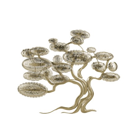 Deco pared Lace tree Brass